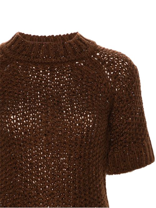 Chocolate brown top Ermanno Scervino | D455L321CTJZW91241